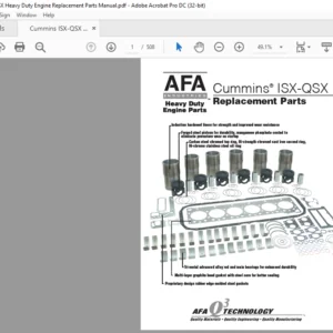 Cummins ISX-QSX Heavy Duty Engine Replacement Parts Manual - PDF DOWNLOAD