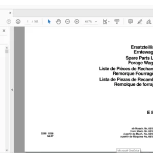 DEUTZ FAHR E 550 Spare Parts Manual  - PDF DOWNLOAD