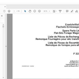 DEUTZ FAHR F 327 Spare Parts Manual - PDF DOWNLOAD