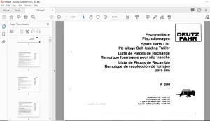 DEUTZ FAHR F 390 Spare Parts Manual - PDF DOWNLOAD