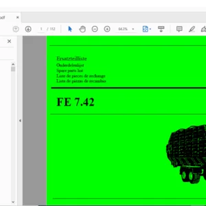 DEUTZ FAHR FE FE 7.42 Spare Parts Manual  - PDF DOWNLOAD