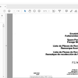 DEUTZ FAHR FE_K6.47 Spare Parts MANUAL - PDF DOWNLOAD