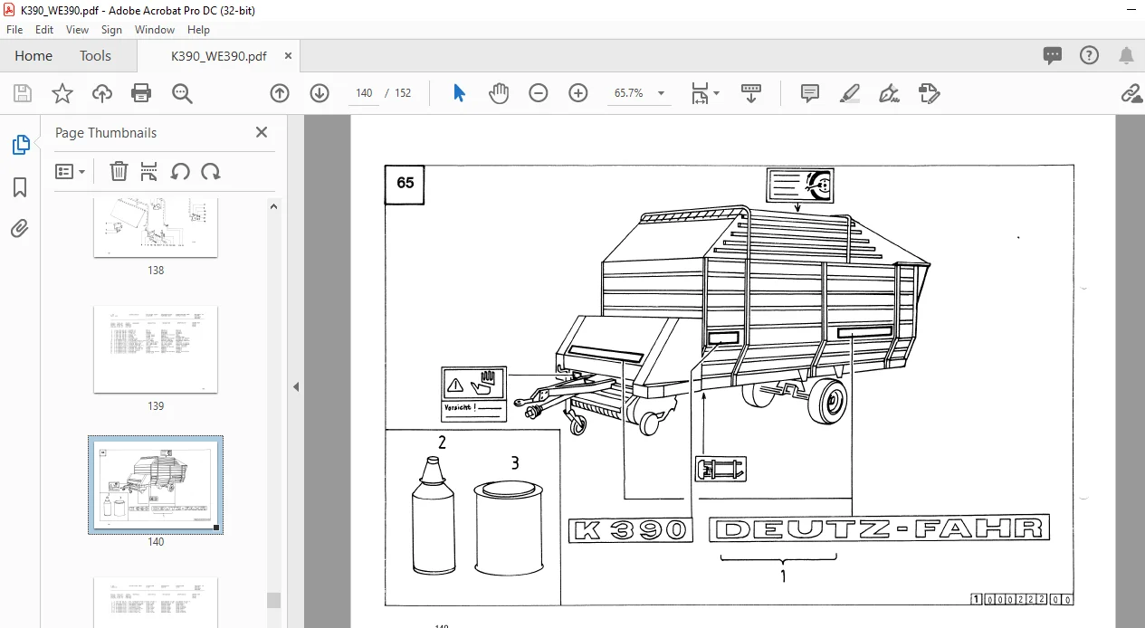 DEUTZ FAHR K390 WE 390LK Spare Parts manual - PDF DOWNLOAD - Image 3