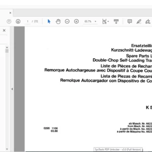DEUTZ FAHR K560 Spare Parts manual - PDF DOWNLOAD