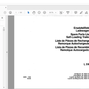 DEUTZ FAHR L 510 Spare Parts Manual - PDF DOWNLOAD