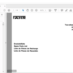 DEUTZ FAHR WE 327 L /LS Spare Parts Manual - PDF DOWNLOAD (GERMAN)