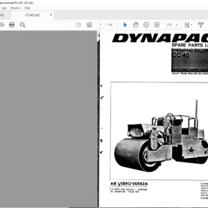 DYNAPAC CC 40 Vibrating Roller Spare Parts List Manual - PDF DOWNLOAD