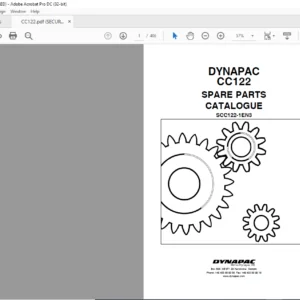DYNAPAC CC122 Spare Parts Catalogue SCC122-1EN3 - PDF DOWNLOAD