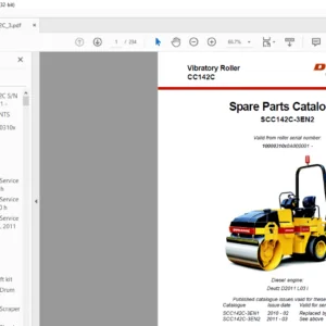 DYNAPAC CC142C Spare Parts Catalogue SCC142C-3EN2 - PDF DOWNLOAD