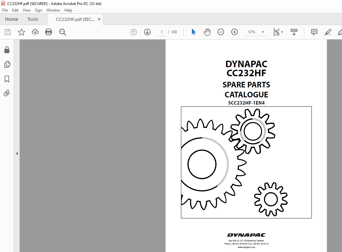 DYNAPAC CC232HF Spare Parts Catalogue SCC232HF-1EN4 - PDF DOWNLOAD - Image 2