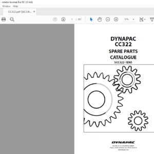 DYNAPAC CC322 Spare Parts Catalogue SCC322-1EN5 - PDF DOWNLOAD