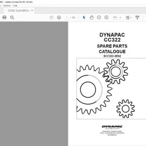 DYNAPAC CC322 Spare Parts Catalogue SCC3322-3EN2 - PDF DOWNLOAD
