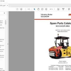 DYNAPAC CC324CHF Vibratory Roller Spare Parts Catalogue SCC324CHF-2EN2 - PDF DOWNLOAD