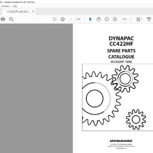 DYNAPAC CC422HF Spare Parts Catalogue SCC422HF-1EN2 - PDF DOWNLOAD