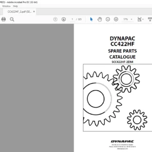 DYNAPAC CC422HF Spare Parts Catalogue SCC422HF-2EN4 - PDF DOWNLOAD