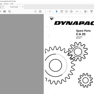 Dynapac CA 25 Vibratory Roller Spare Parts Manual - PDF DOWNLOAD