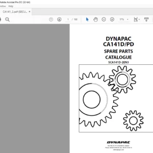 Dynapac CA141D PD Spare Parts Catalogue SCA141D-2EN3 - PDF DOWNLOAD