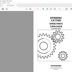 Dynapac CA150D Spare Parts Catalogue SCA150D-2EN3 - PDF DOWNLOAD