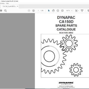 Dynapac CA150D Spare Parts Catalogue SCA150D-3EN2 - PDF DOWNLOAD