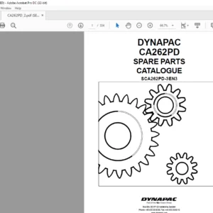 Dynapac CA262PD Spare Parts Catalogue SCA262PD-3EN3 - PDF DOWNLOAD