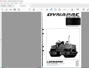 Dynapac CC 20 Spare Parts Lists Manual - PDF DOWNLOAD