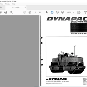 Dynapac CC 20 Spare Parts Lists Manual - PDF DOWNLOAD