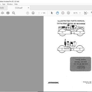 Dynapac CC-50A CC-50 & CC-50S Illustrated Parts Manual - PDF DOWNLOAD