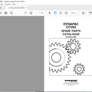 Dynapac CC092 Spare Parts Catalogue Manual - PDF DOWNLOAD