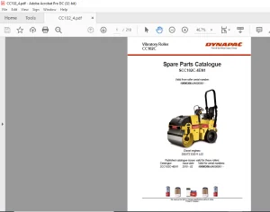 Dynapac CC102C-4 Spare Parts Catalogue Manual - PDF DOWNLOAD