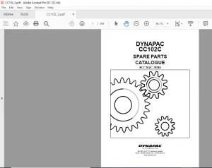 Dynapac CC102C Spare Parts Catalogue Manual - PDF DOWNLOAD