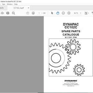 Dynapac CC102C Spare Parts Catalogue Manual - PDF DOWNLOAD
