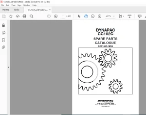 Dynapac CC102C Spare Parts Catalogue SCC102C-1EN3 - PDF DOWNLOAD