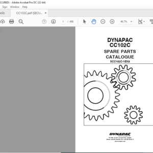 Dynapac CC102C Spare Parts Catalogue SCC102C-1EN3 - PDF DOWNLOAD