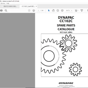 Dynapac CC102C Spare Parts Catalogue SCC102C-2EN3 - PDF DOWNLOAD