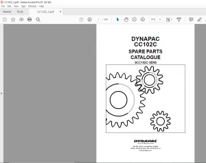 Dynapac CC102C Spare Parts Catalogue SCC102C-3EN6 - PDF DOWNLOAD