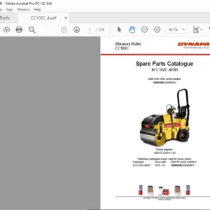 Dynapac CC102C Spare Parts Catalogue SCC102C-4EN1 - PDF DOWNLOAD
