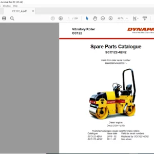 Dynapac CC122 Spare Parts Catalogue SCC122-4EN2 - PDF DOWNLOAD