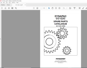 Dynapac CC122C Spare Parts Catalogue SCC122C-3EN6 - PDF DOWNLOAD