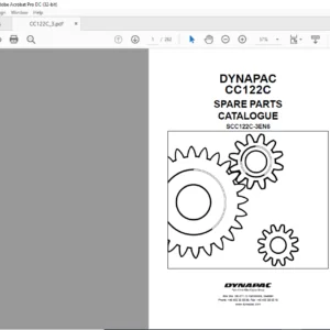 Dynapac CC122C Spare Parts Catalogue SCC122C-3EN6 - PDF DOWNLOAD