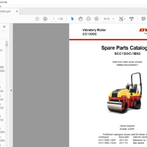 Dynapac CC1300C Spare Parts Catalogue SCC1300C-1EN2 - PDF DOWNLOAD