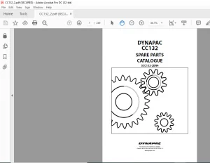 Dynapac CC132 Spare Parts Catalogue SCC132-2EN4 - PDF DOWNLOAD