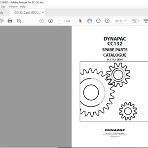 Dynapac CC132 Spare Parts Catalogue SCC132-2EN4 - PDF DOWNLOAD