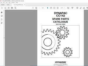 Dynapac CC142 Spare Parts Catalogue SCC142-1EN3 - PDF DOWNLOAD