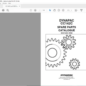 Dynapac CC142C Spare Parts Catalogue SCC142C-1EN3 - PDF DOWNLOAD