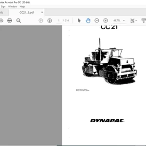 Dynapac CC21 Spare Parts Lists Manual - PDF DOWNLOAD