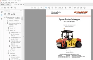 Dynapac CC234CHF Spare Parts Catalogue SCC234CHF-2EN2 - PDF DOWNLOAD
