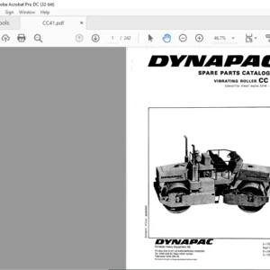 Dynapac CC41 Vibrating Roller Spare Parts Catalogue Manual - PDF DOWNLOAD