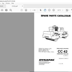 Dynapac CC42 Spare Parts Catalogue Manual - PDF DOWNLOAD