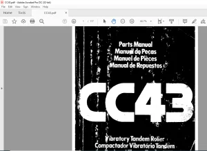 Dynapac CC43 Vibratory Tandem Roller Parts Manual - PDF DOWNLOAD