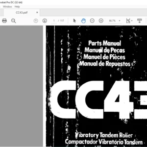 Dynapac CC43 Vibratory Tandem Roller Parts Manual - PDF DOWNLOAD